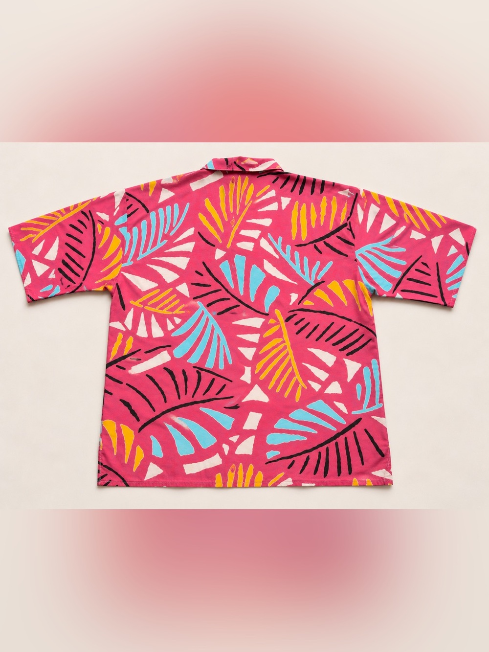 Vintage Freedom Made in Canada Men’s L XL Abstract Tropical Shirt - Picture 2 of 4